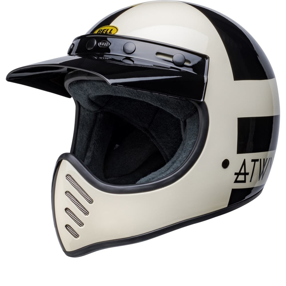 Bell Moto-3 Atwyld Orbit Gloss Black White Helmet Full Face Helmet XS