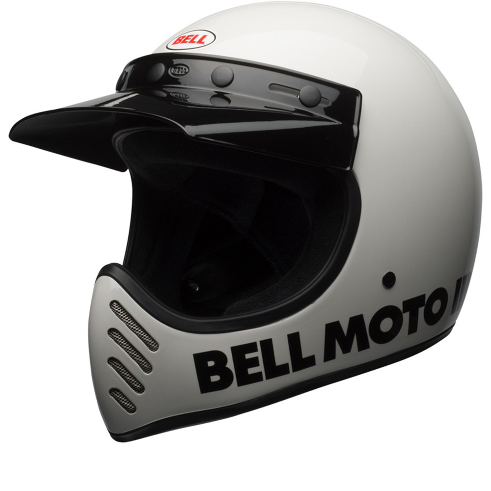 Bell Moto-3 Classic Solid Gloss White Helmet Full Face Helmet S