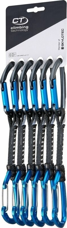 Climbing Technology Lime Set M-DY Pack of 6 Quickdraws Anthracite/Electric Blue 12 cm