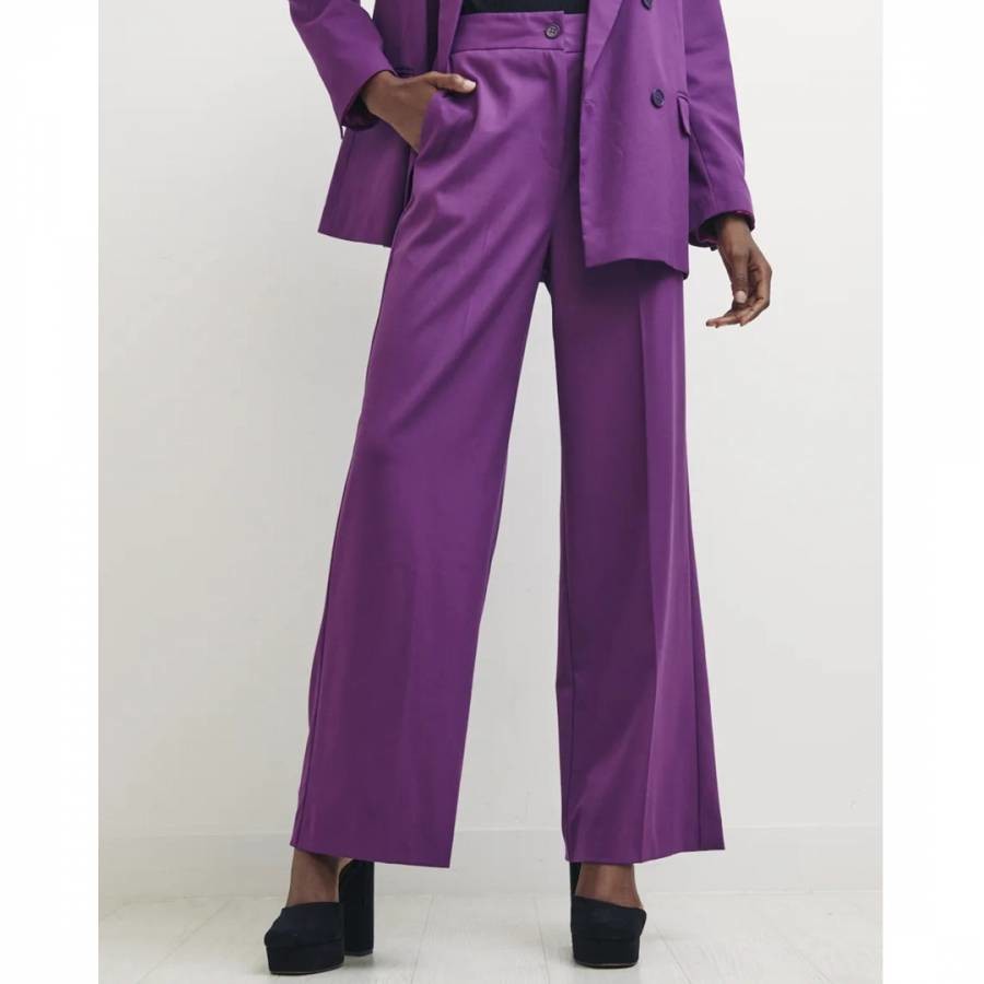 Purple Beth Wide Leg Trouser