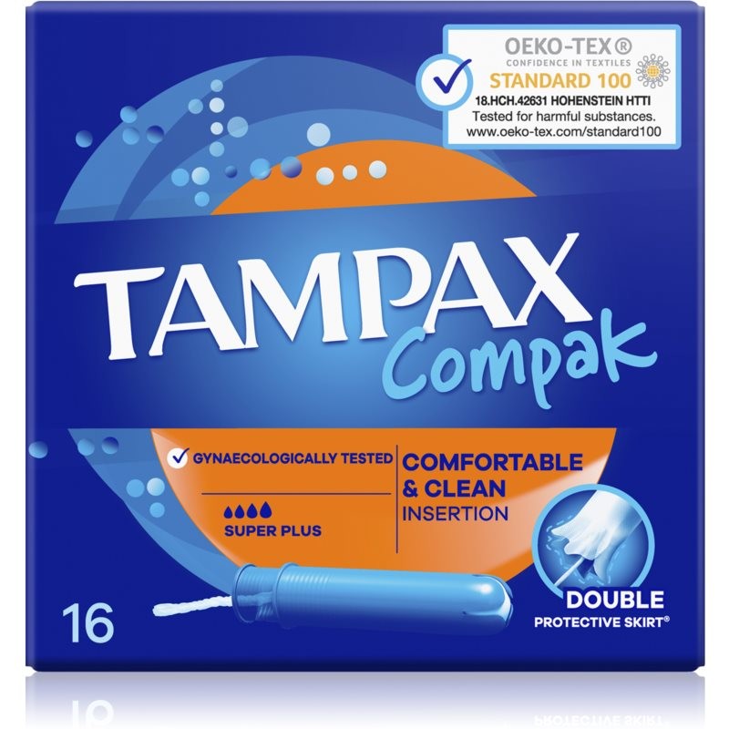 Tampax Compak Super Plus tampons with applicator 16 pc