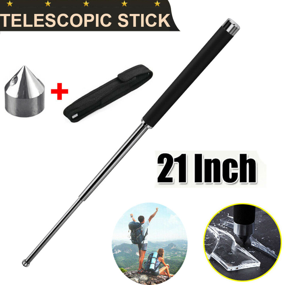 21 Inch Self Defence Telescopic Walking Stick Trekking Poles Hiking UK