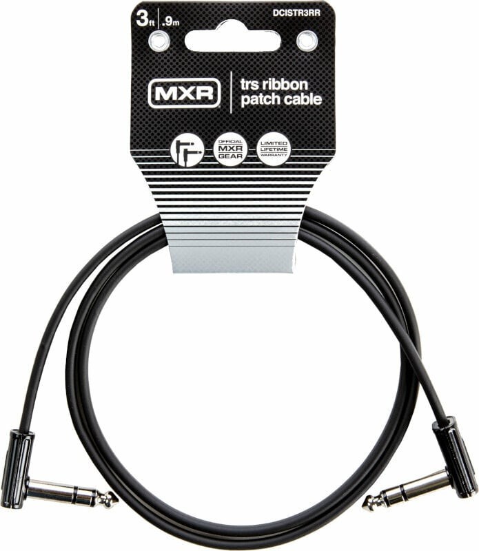 Dunlop MXR DCISTR3RR Ribbon TRS Cable Black 0,9 m Angled - Angled