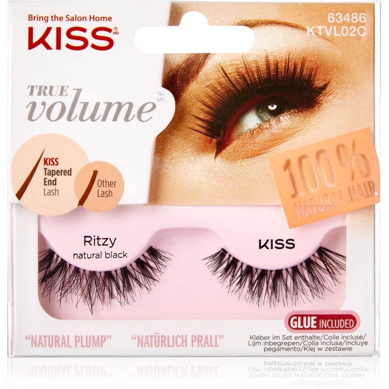 KISS True Volume Ritzy false eyelashes Natural Black 2 pc