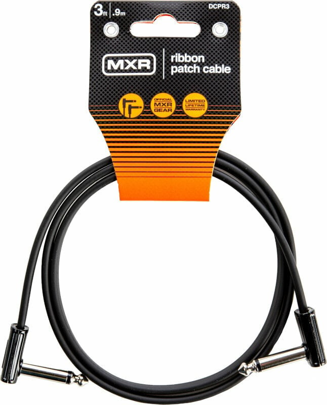 Dunlop MXR DCPR3 Ribbon Patch Cable Black 0,9 m Angled - Angled