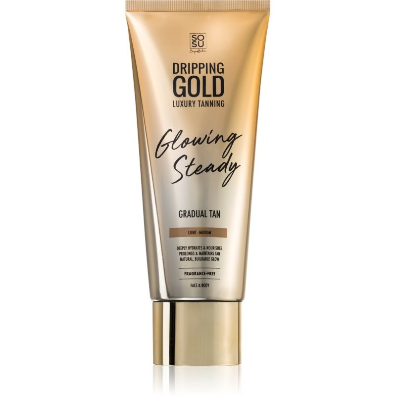 SOSU by Suzanne Jackson Dripping Gold Glowing Steady self-tanning cream for gradual tan Light - Medium 200 ml