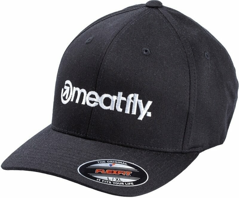 Meatfly Brand Flexfit Black L/XL