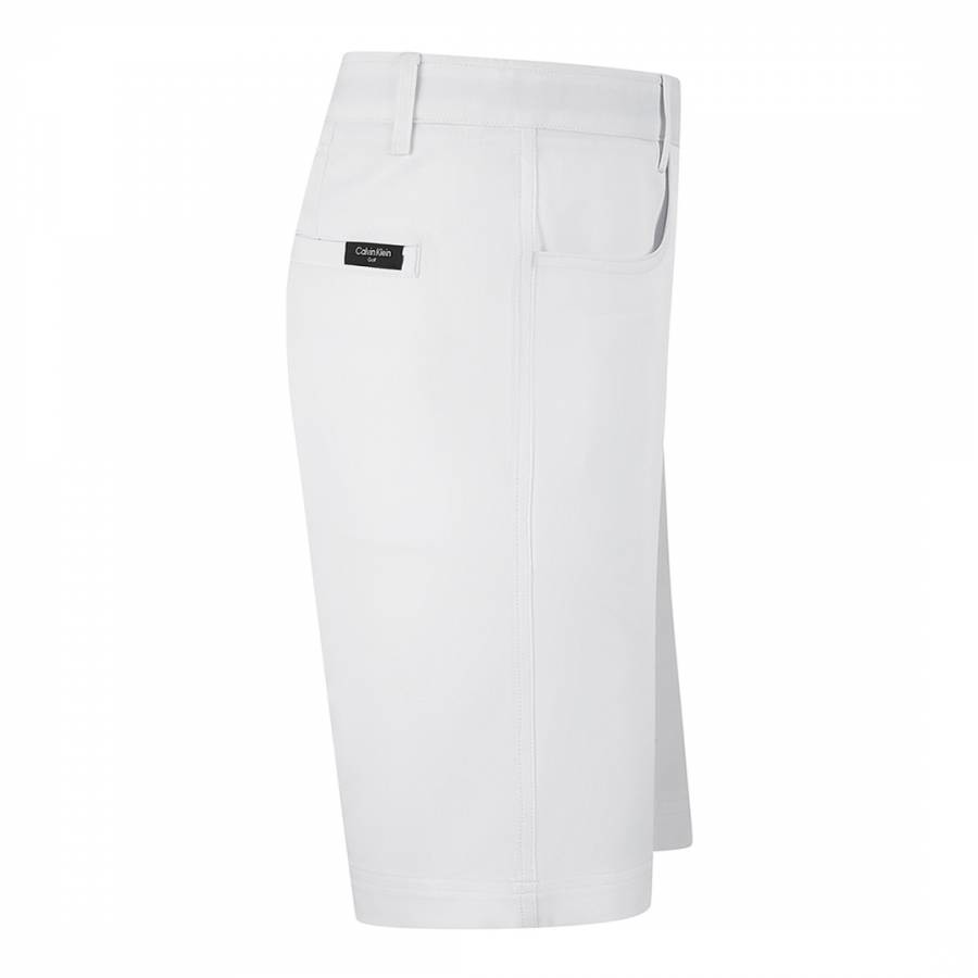 White Stretch Golf Shorts