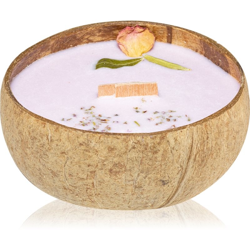 Tropicandle Plum, Rose & Patchouli scented candle wooden wick 350 ml