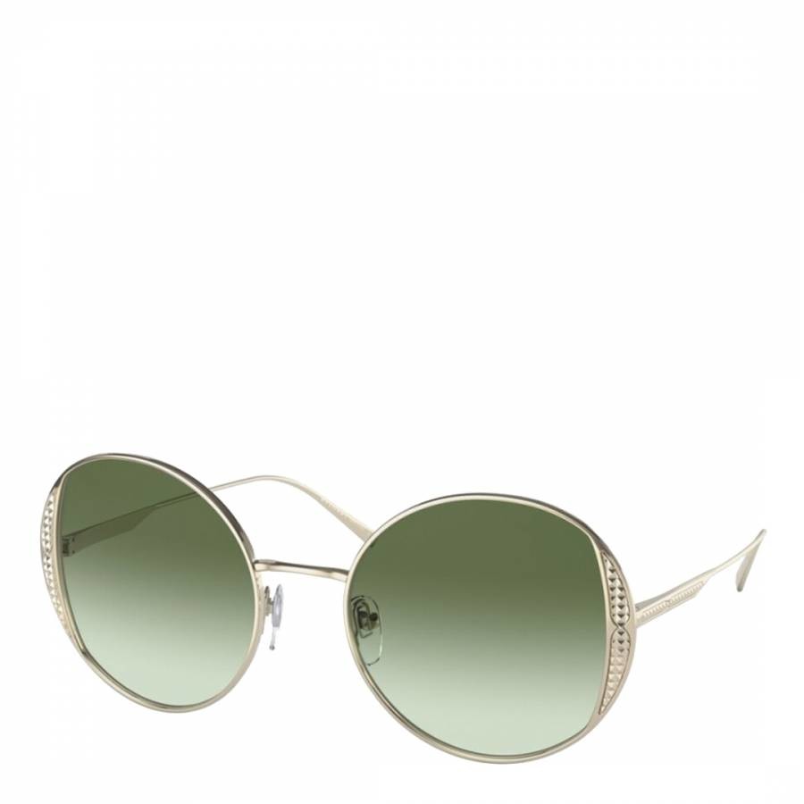Women's Gold/Green Bvlgari Sunglasses 53mm