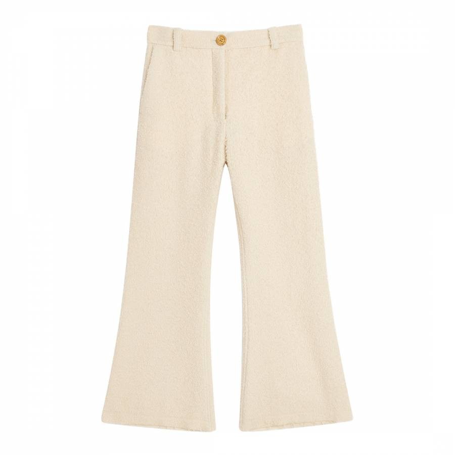 Cream Caras Flared Trousers