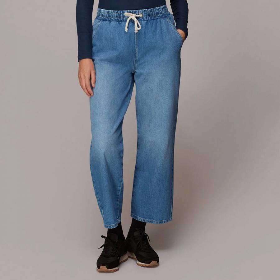 Blue Authentic Drawstring Jeans