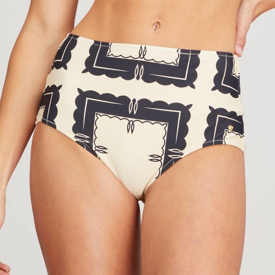 Cream/Navy Berlira Bikini Bottom