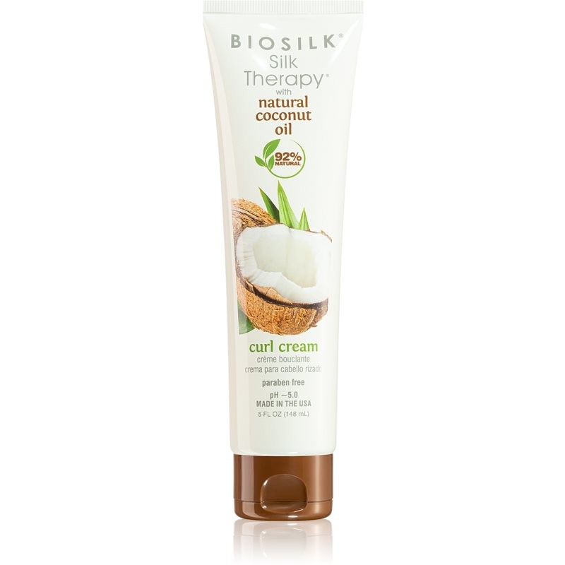 Biosilk Silk Therapy Natural Coconut Oil hair cream for wavy and curly hair 148 ml