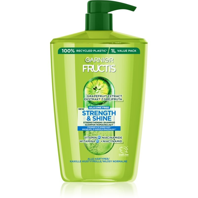 Garnier Fructis Strength & Shine energising shampoo for all hair types 1000 ml