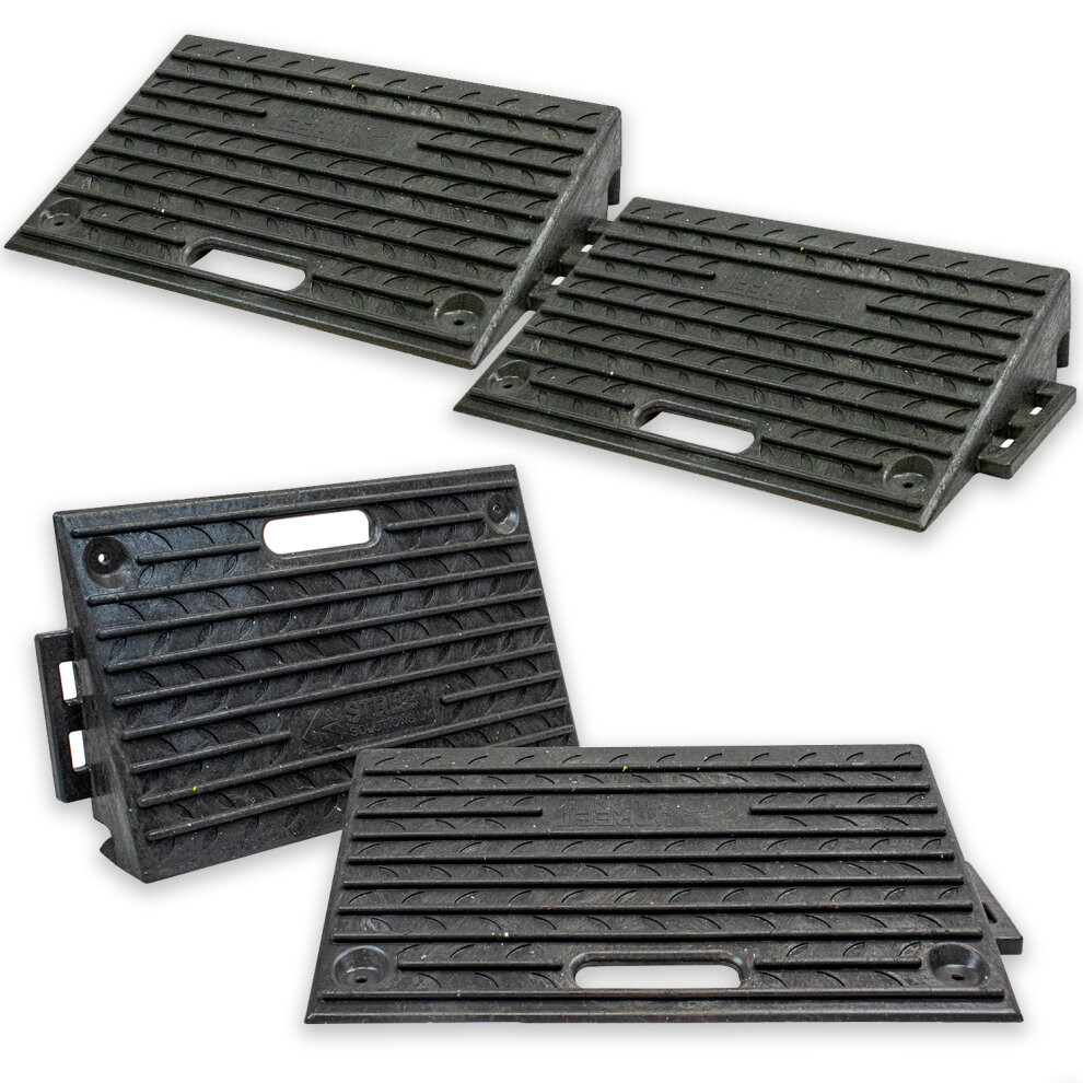 4 x Kerb Access Ramps for Cars, Bikes, Vans, Motorhomes and Pets