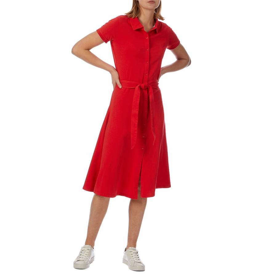Red Cotton Jersey Dress