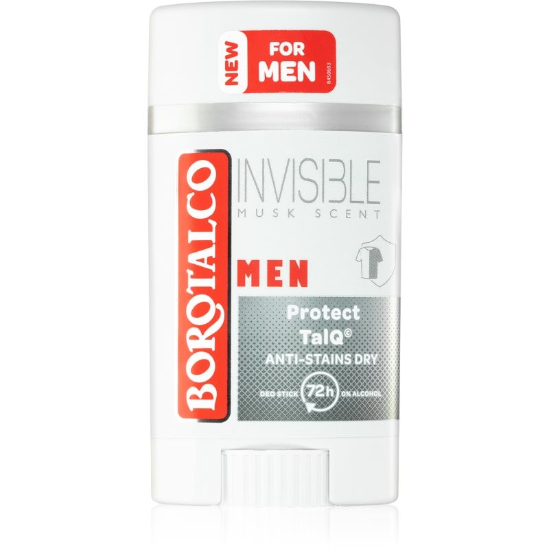 Borotalco MEN Invisible no white or yellow marks roll-on deodorant for men fragrances Musk Scent 40 ml