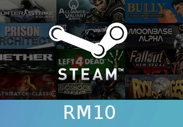 Steam Gift Card RM10 MYR Activation Code