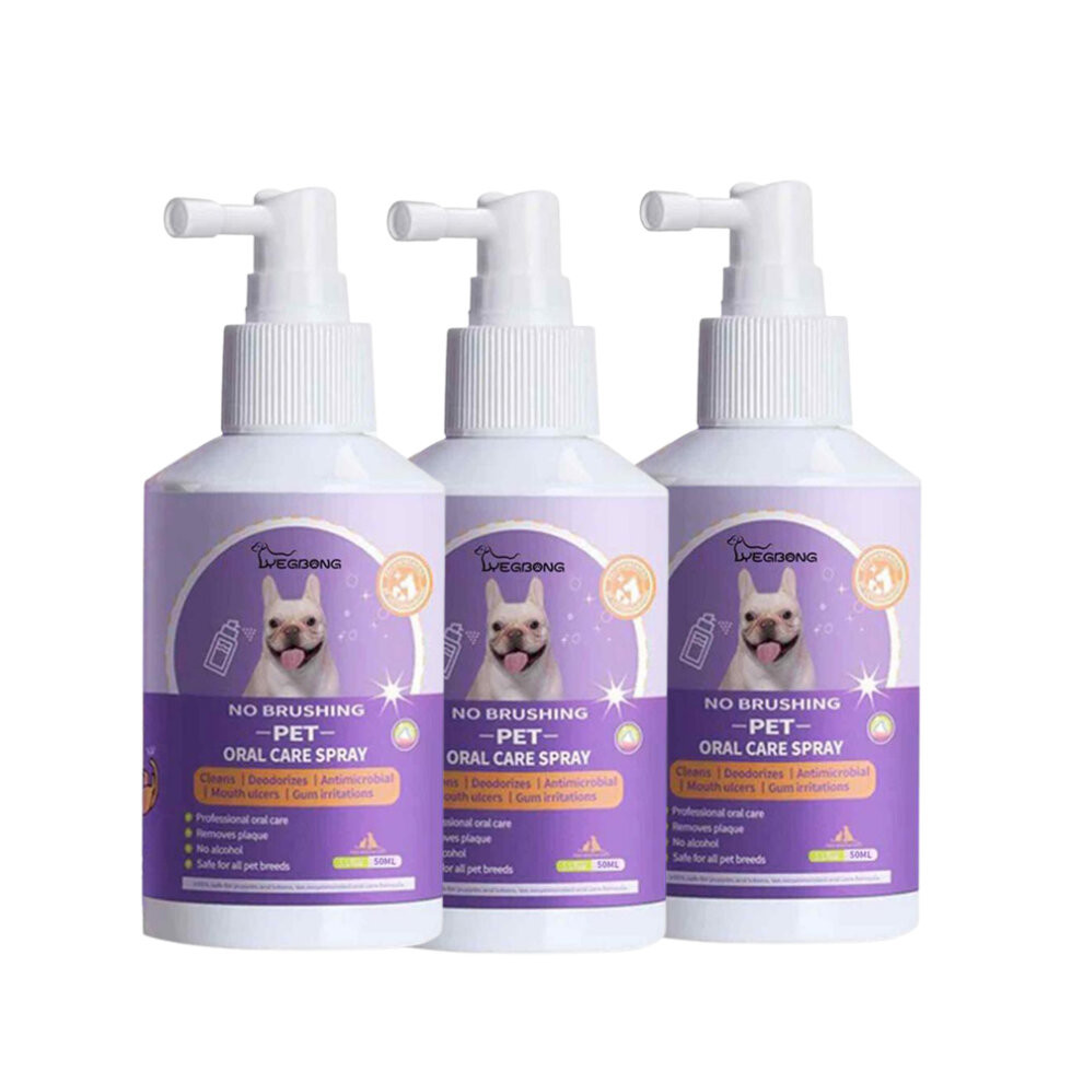 (3PCS) 5/3/1PCS Pet Oral Cleanse Spray Dogs Cats Teeth Clean Deodorant