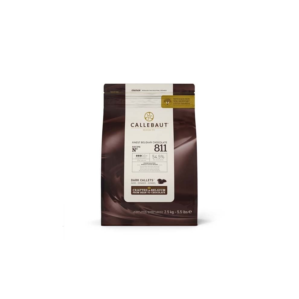Callebaut Dark 54.5% 811 Dark Chocolate Callets 2.5kg