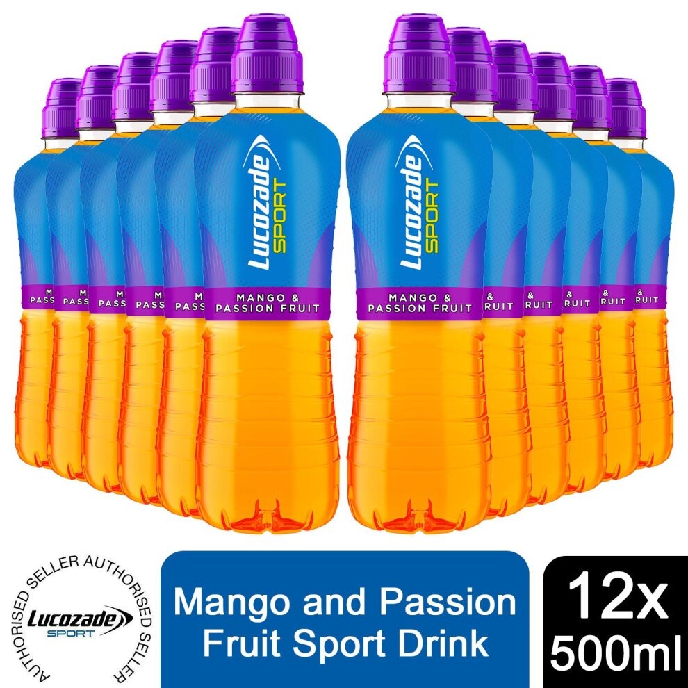 Lucozade Sport Mango & Passionfruit Isotonic Sport Drink, 12x500ml