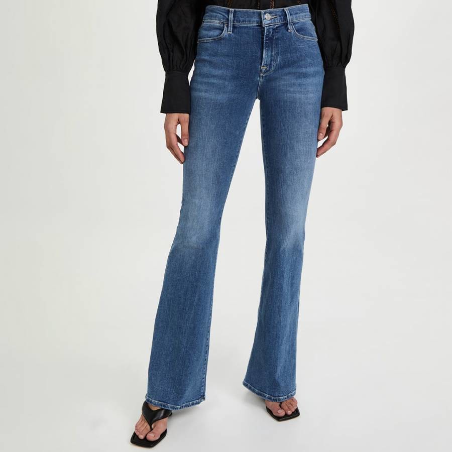 Mid Blue Le High Flare Stretch Jean