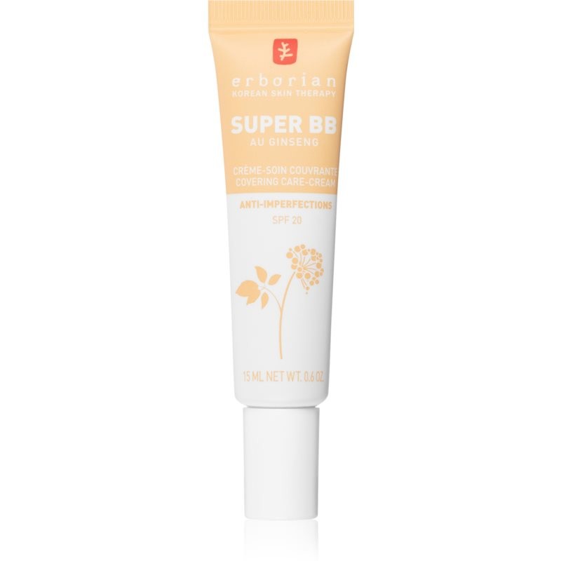 Erborian Super BB perfecting BB cream for even skin tone small pack shade Nude 15 ml