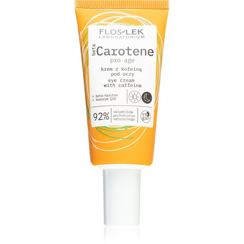 FlosLek Laboratorium Beta Carotene eye cream against eye bags and wrinkles with caffeine 30 ml