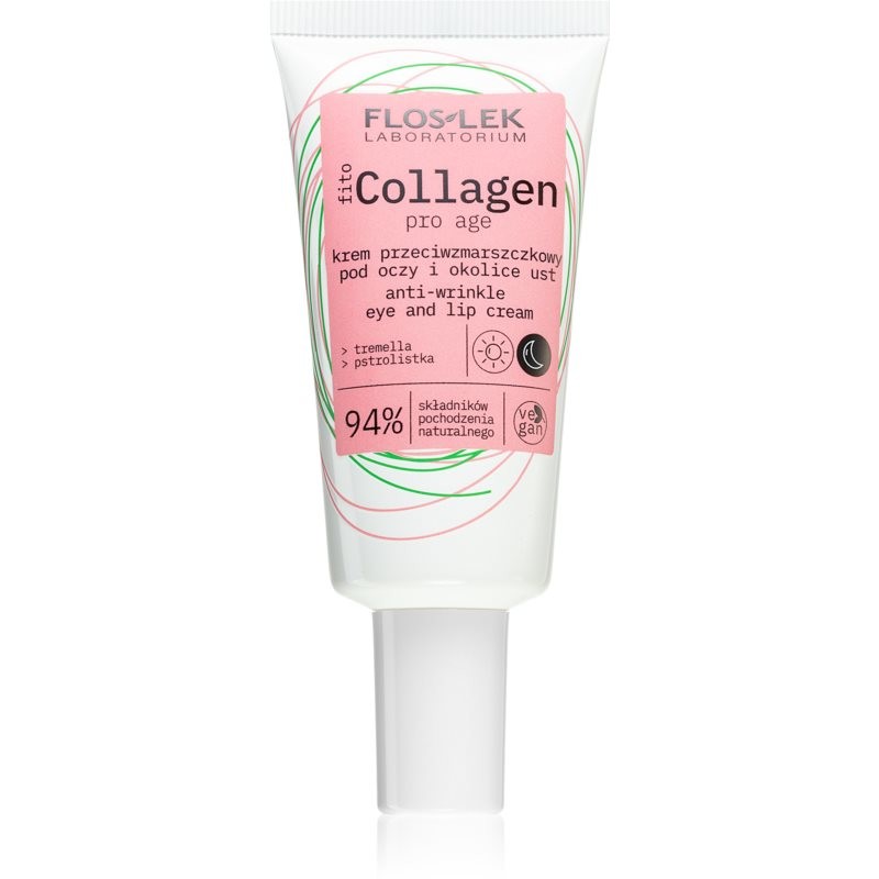 FlosLek Laboratorium Fito Collagen anti-wrinkle day and night cream for eye and lip contours 30 ml