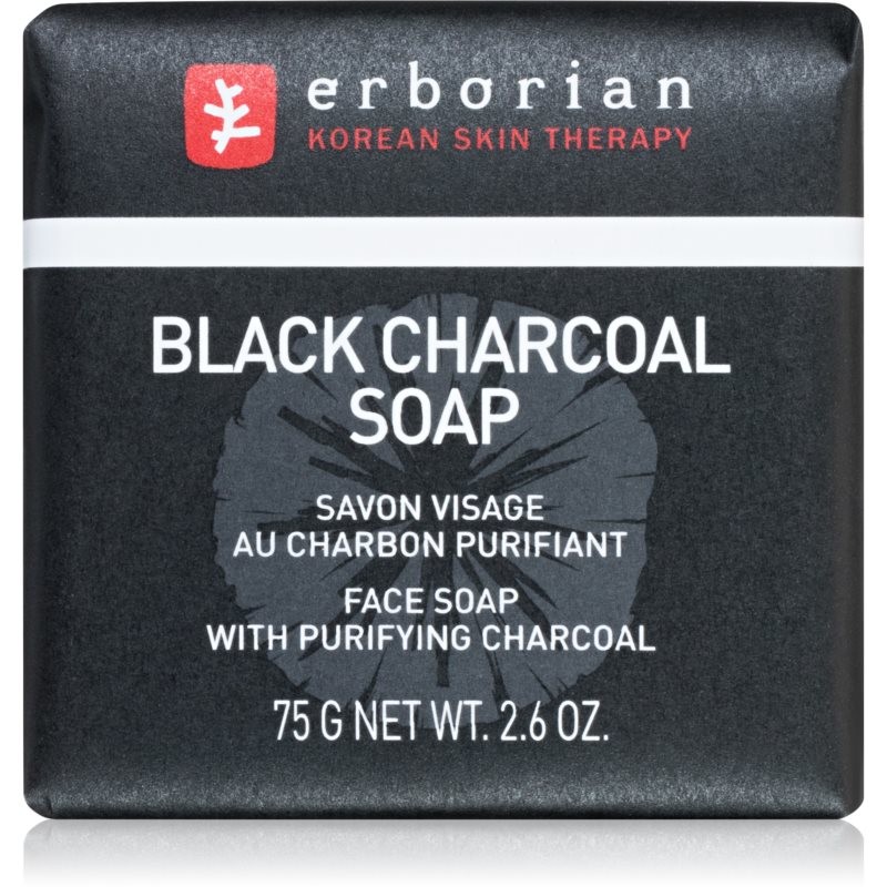 Erborian Black Charcoal cleaning soap for face with activated charcoal 75 g