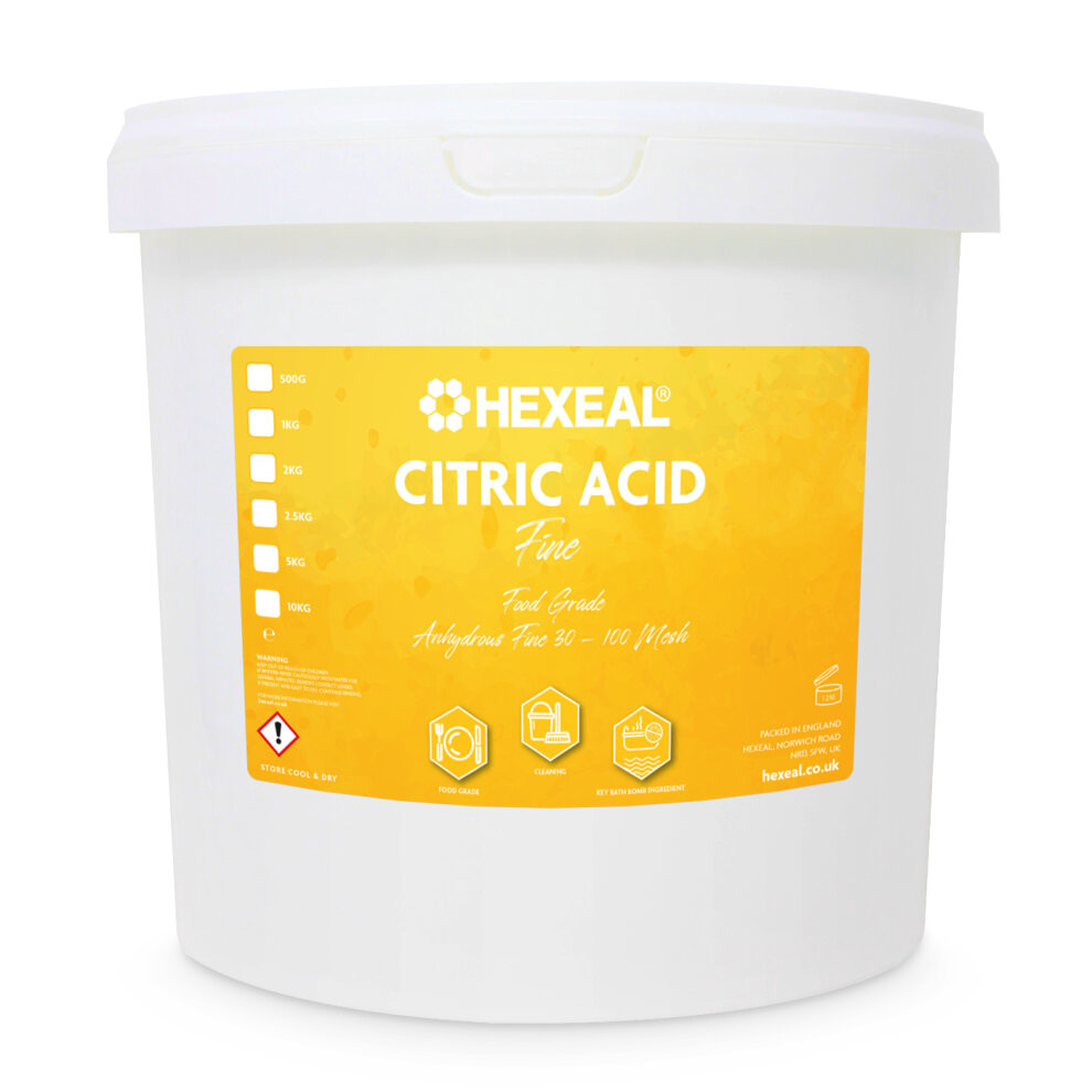 CITRIC ACID | 5KG BUCKET | 100% Anhydrous| Fine | GMO Free | FCC Grade