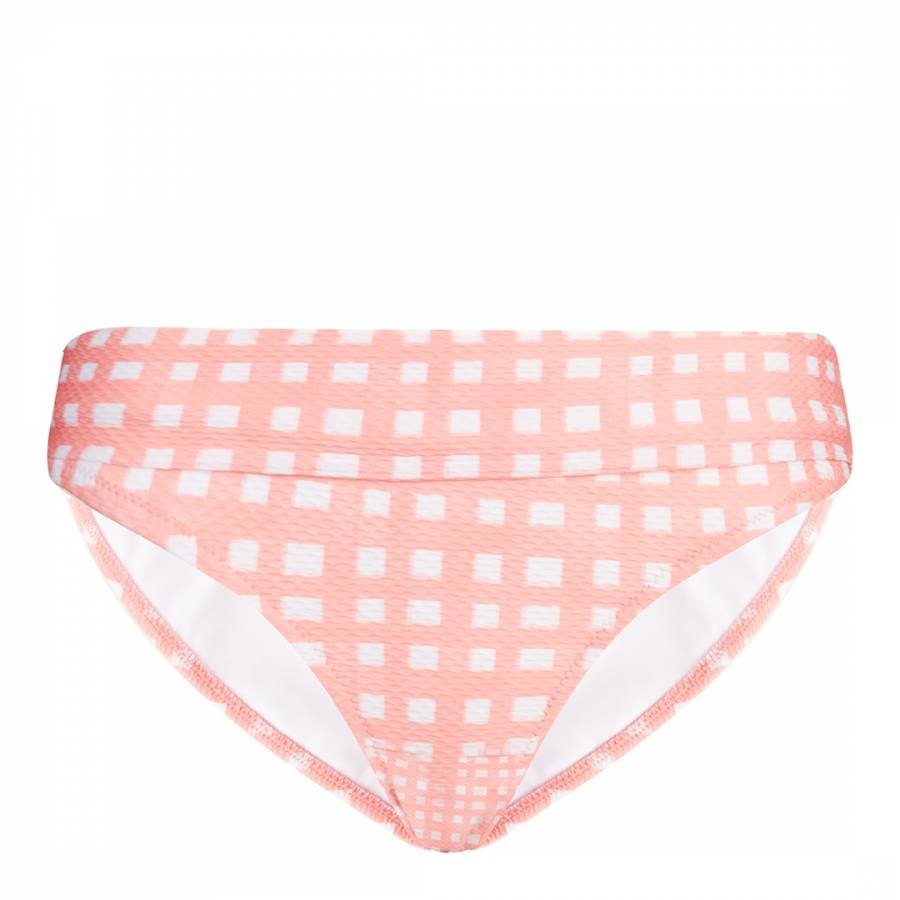 Pink Capri Checked Bikini Bottoms