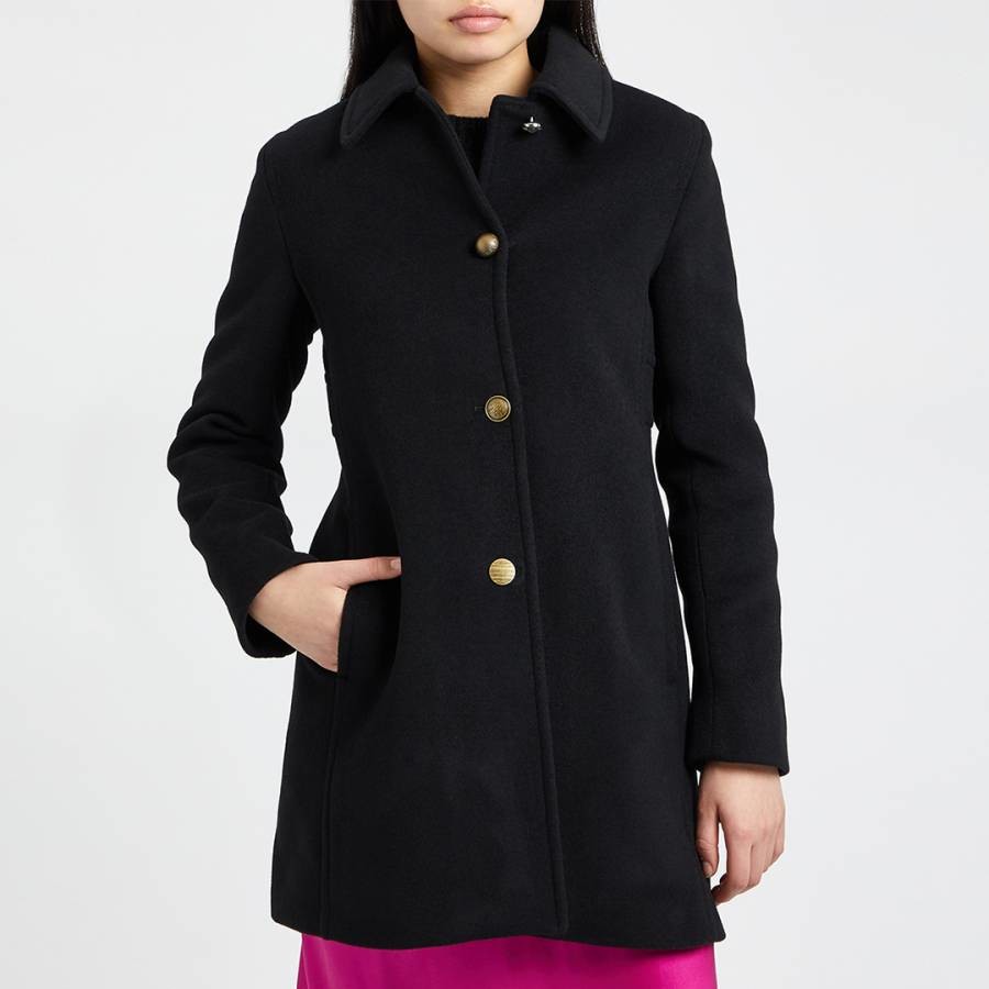 Black Rebus Wool Coat