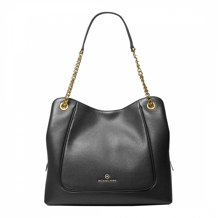 Black Piper Large Chain Shoulder Bag Tote