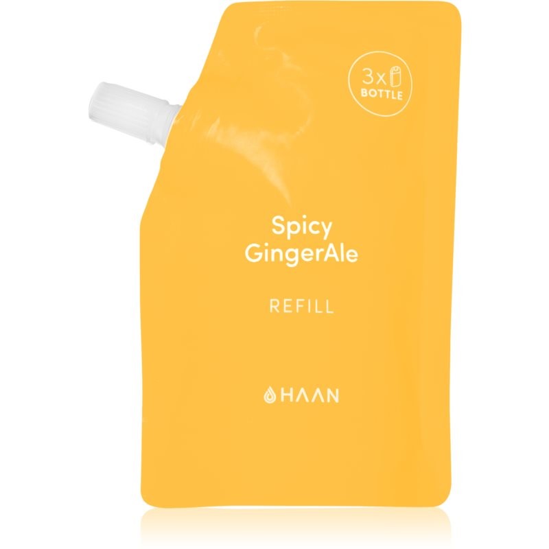 HAAN Hand Care Spicy GingerAle hand cleansing spray with antibacterial ingredients refill 100 ml
