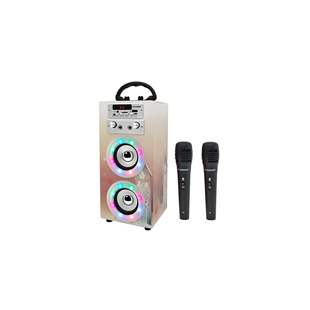 DYNASONIC (3 Generation, 2021 Model) Karaoke Machine Microphone, ideal for original teenage gifts for children girls toys, Bluetooth speaker (Model 19