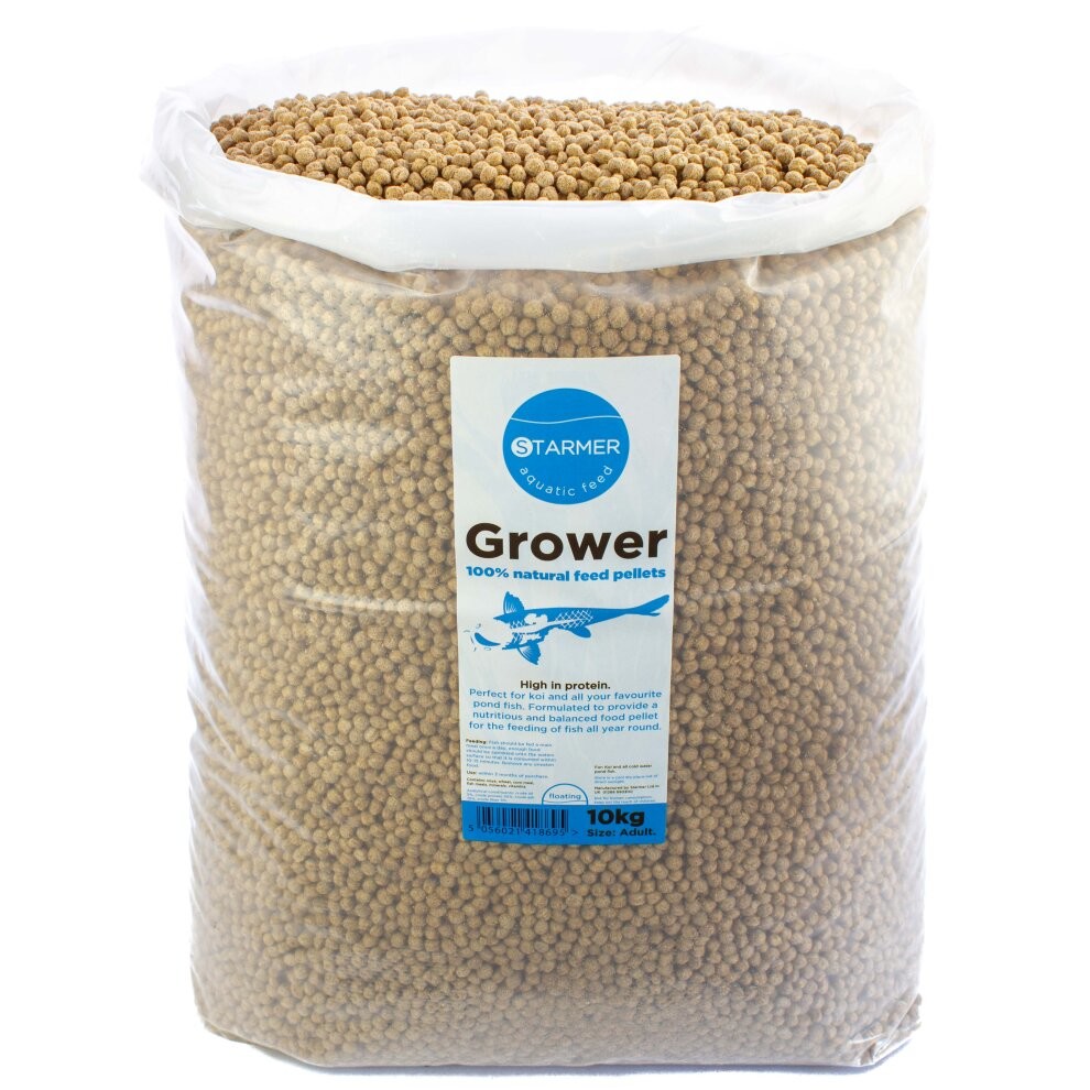 Koi carp 30% protein GROWER floating pond feed natural pellets 10kg