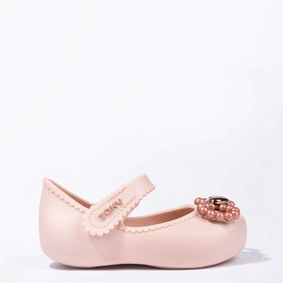 Baby Pink Princess Bow Detail Shoes