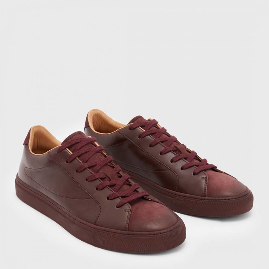 Dark Red Skate Low Top Trainers