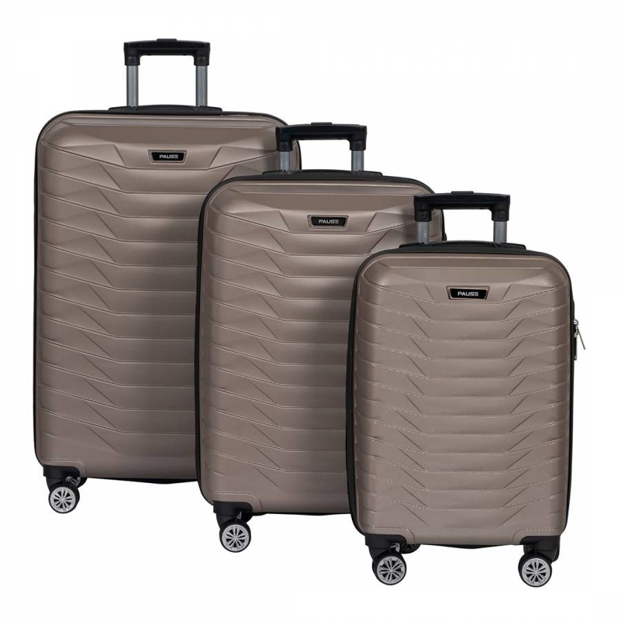 Gold Set Of 3 Suitcases