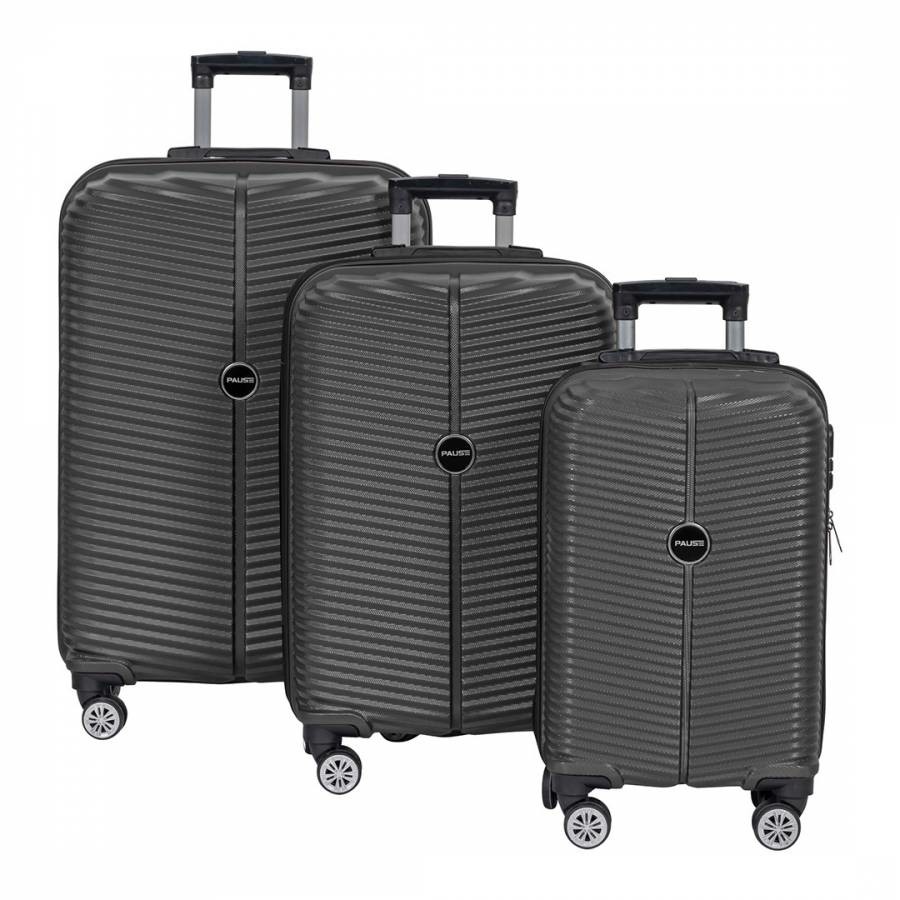 Anthracite Set Of 3 Suitcases