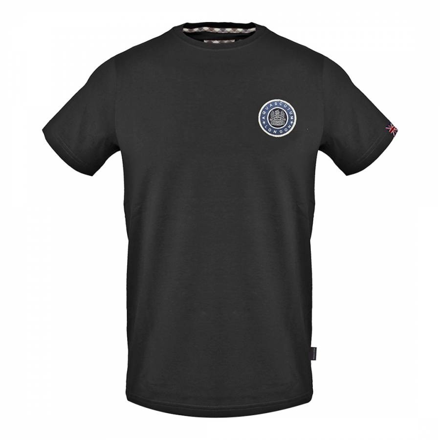 Black Circle Logo Cotton T-Shirt