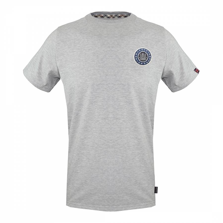 Grey Circle Logo Cotton T-Shirt