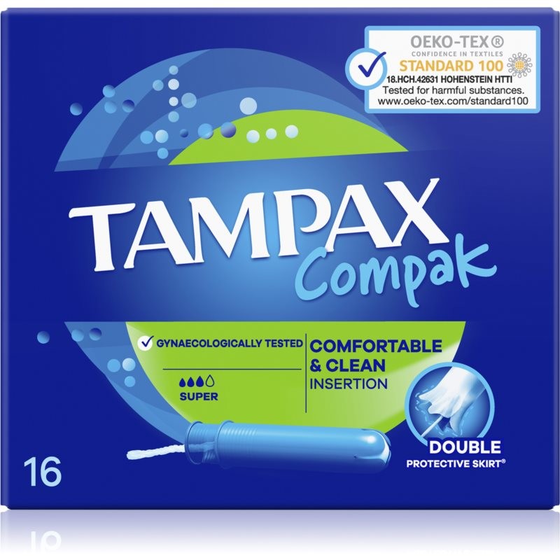 Tampax Compak Super tampons with applicator 16 pc