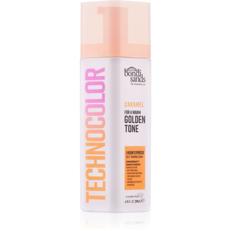 Bondi Sands Technocolor Caramel self-tanning mousse shade Warm Hydrated Glow 200 ml