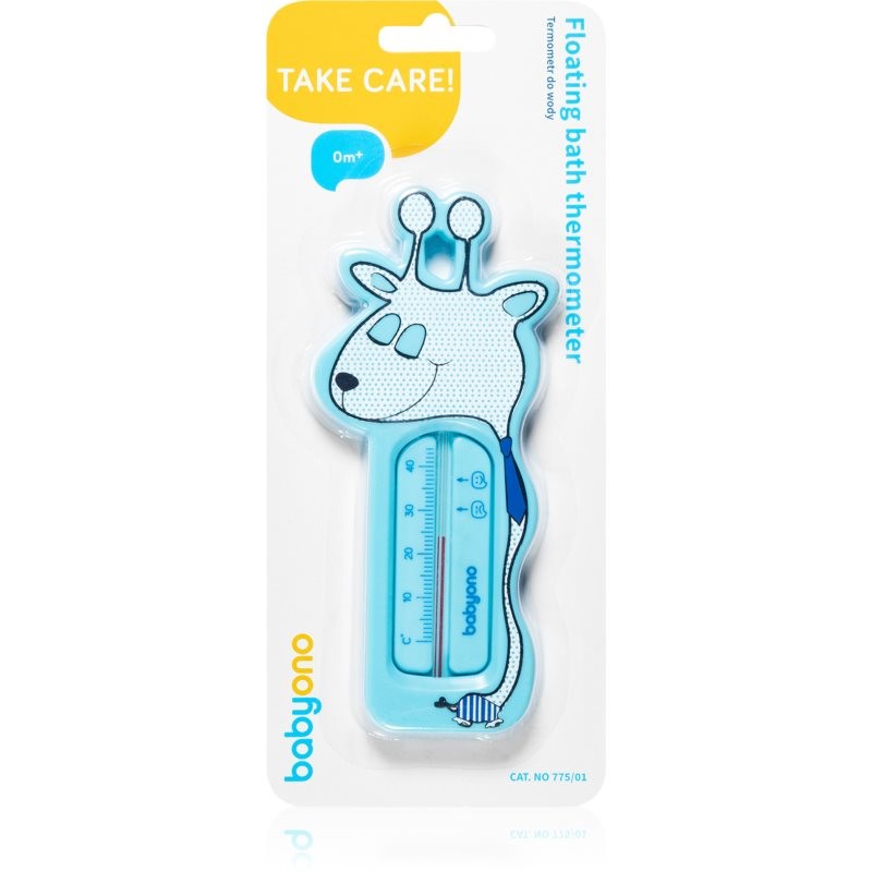 BabyOno Take Care Floating Bath Thermometer baby thermometer for bath Blue Giraffe 1 pc