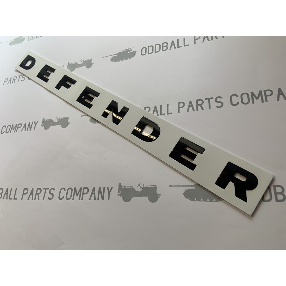 Defender Bonnet Badge 3D Lettering Emblem 570mm x 35mm Fits Land Rover