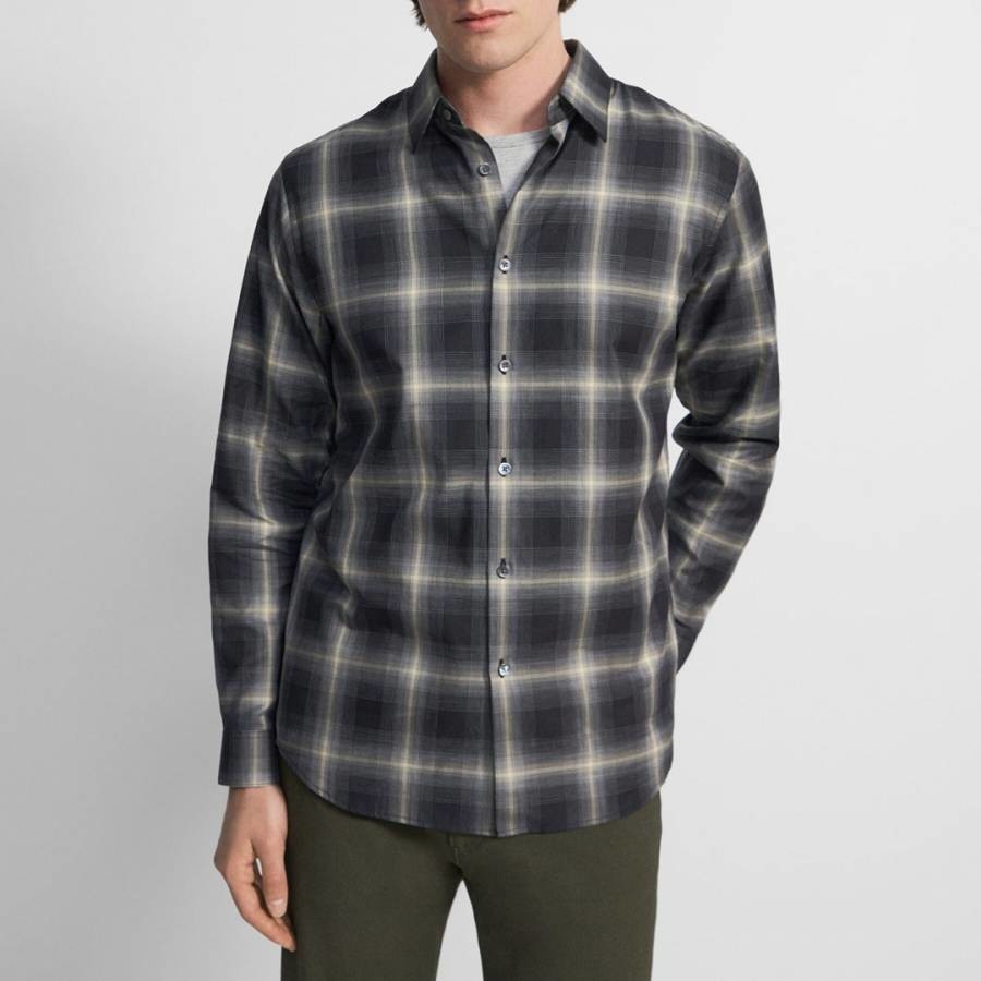 Black Irving Check Shirt