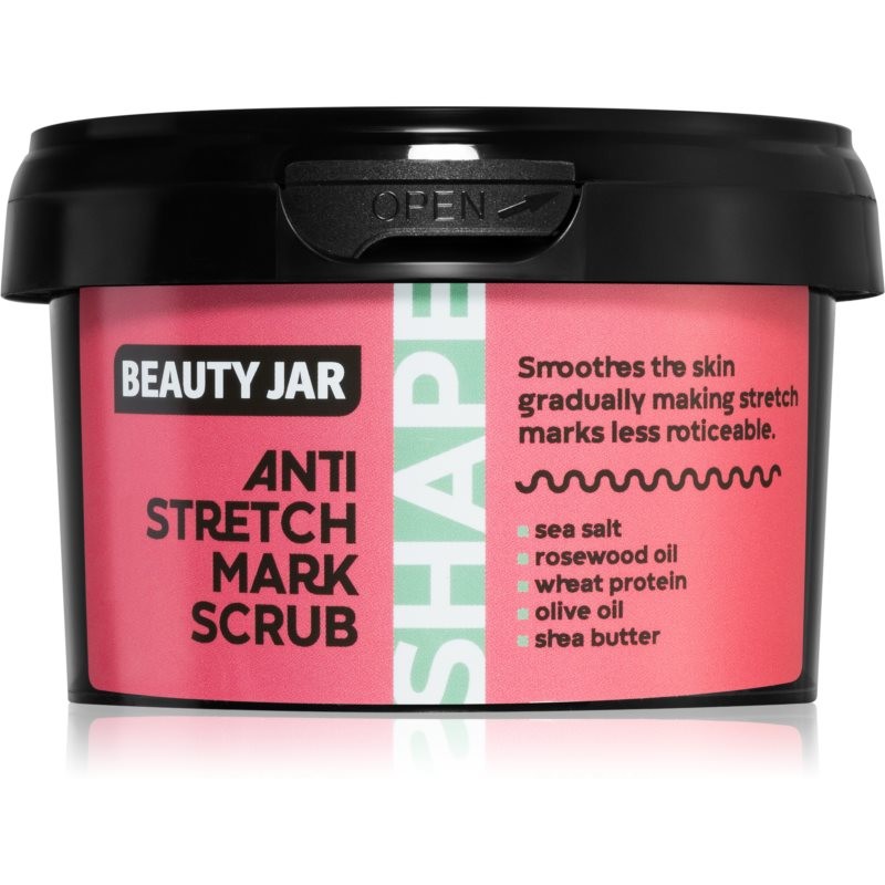 Beauty Jar Shape body scrub with salt to treat stretch marks 400 g